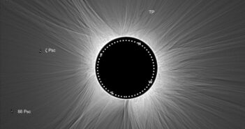 solar corona during a solar eclipse