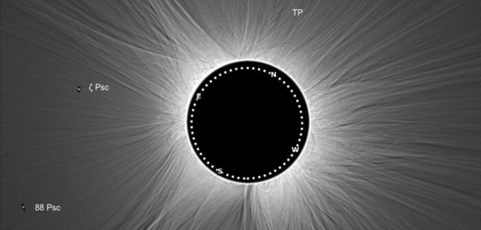 solar corona during a solar eclipse