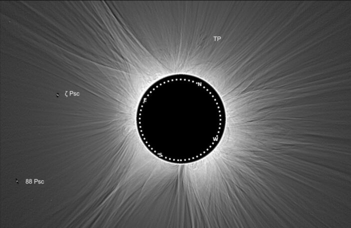 solar corona during a solar eclipse