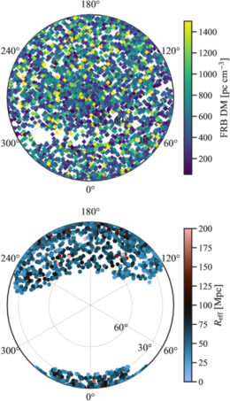 FRB and void sky maps