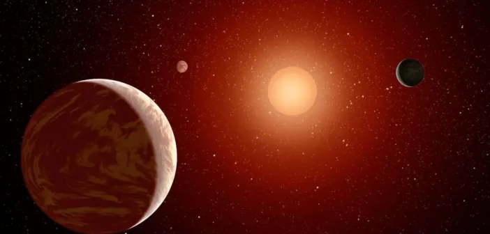 exoplanet system with three planets