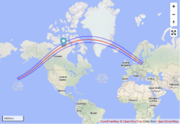 map showing the path of a solar eclipse
