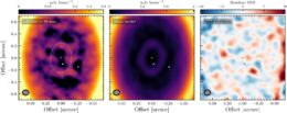 dust continuum emission around WISPIT 2 showing the location of a faint dust ring